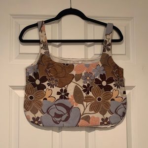 Zara floral boxy crop top
